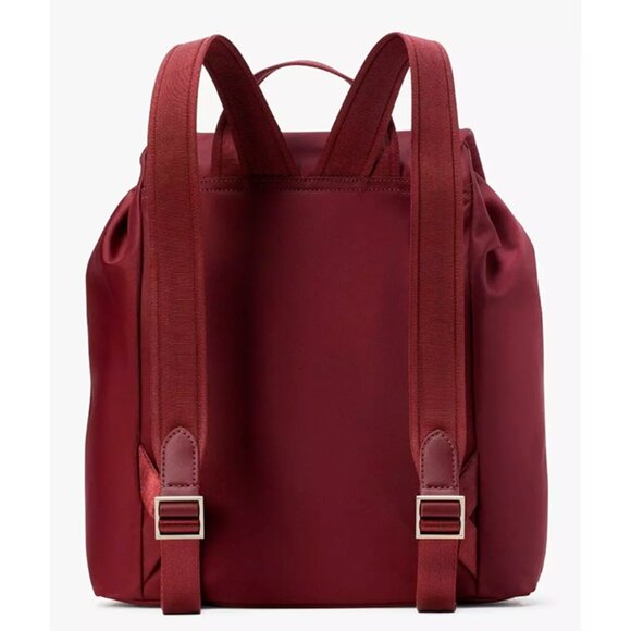 S Kate Spade Sam Dark Red Merlot Nylon Medium Backpack K4467 NWT $248 Retail main image 6